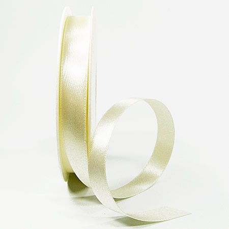 Satinband-SINFINITY, creme: 15mm breit / 25m-Rolle