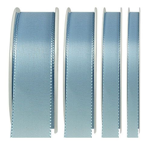 Taftband, hellblau: 10mm breit / 50m-Rolle