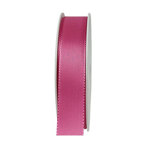 Taftband, pink: 25mm breit / 50m-Rolle, mit feiner Webkante.