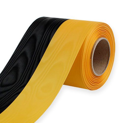 Landesband BADEN-Württtemberg: schwarz-gelb: verschiedene Breiten auf 25m-Rollen