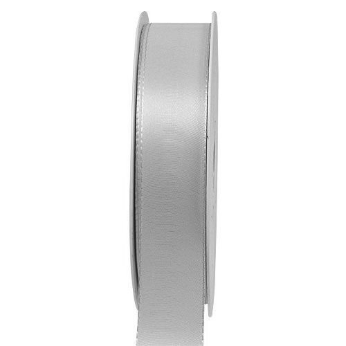 Taftband, grau: 25mm breit / 50m-Rolle, mit feiner Webkante.