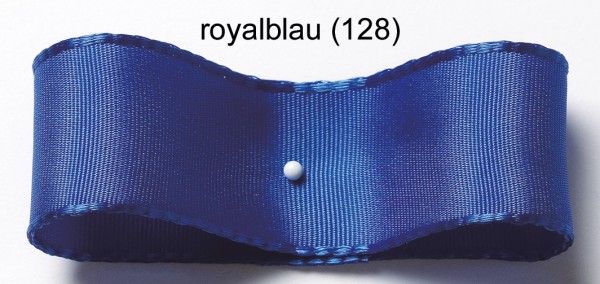 Drahtkantenband: 25mm breit / 25m-Rolle, royalblau