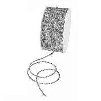 Lurex-kordel, silber: 2mm Ø / 50m-Rolle Lurex-kordel, silber: 2mm Ø / 50m-Rolle