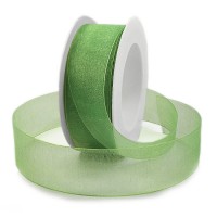 Organzaband: 38mm breit / 25m-Rolle, mit Webkante Organzaband: 38mm breit / 25m-Rolle, mit Webkante