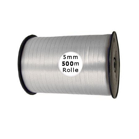 Ringelband: 5mm breit / 500m-Rolle, silber