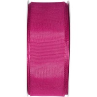 Taftband: 40mm breit / 50m-Rolle, fuchsia. Taftband: 40mm breit / 50m-Rolle, fuchsia.