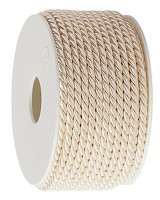 Kordel, gedreht - creme: 6 mm Ø breit / 10-Meter-Rolle Kordel, gedreht - creme: 6 mm Ø breit / 10-Meter-Rolle