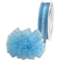 Ziehschleifenband VENEDIG: 25mm breit / 25m-Rolle, hellblau Ziehschleifenband VENEDIG: 25mm breit / 25m-Rolle, hellblau