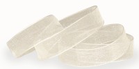 Organzaband-CHIFFON, ivory: 10mm breit / 50m-Rolle, mit feiner Webkante Organzaband-CHIFFON, ivory: 10mm breit / 50m-Rolle, mit feiner Webkante