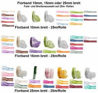 Florband Farb- und Breitenauswahl Florband Farb- und Breitenauswahl