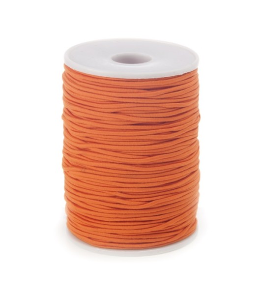 Gummi-Kordel, elastische Kordel: 2 mm Ø breit / 100m-Rolle, orange