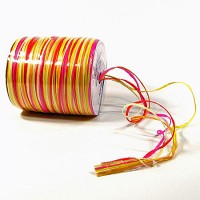 Raffia - Multi Bindebast, creme, hellgelb, apricot, pink, rot - 50m-Rolle. Raffia - Multi Bindebast, creme, hellgelb, apricot, pink, rot - 50m-Rolle.