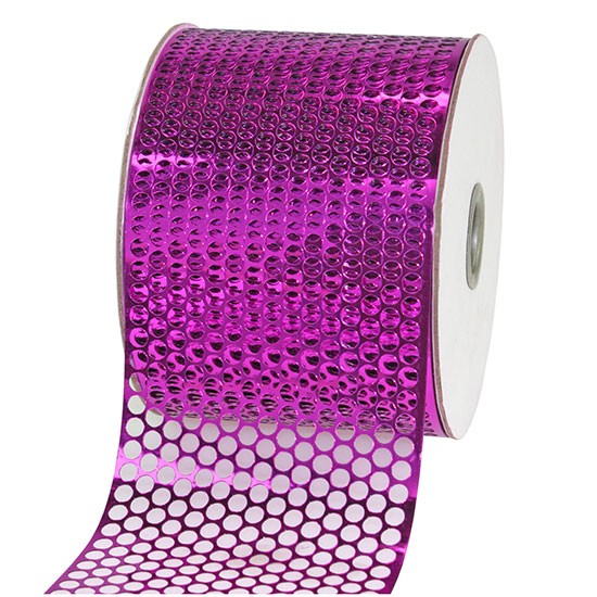 LOCHBAND-Chicago: 80mm breit / 45m-Rolle, pink-metallic