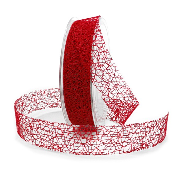 Netzband, weinrot: 25mm breit / 20m-Rolle