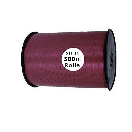 Ringelband: 5mm breit / 500m-Rolle, bordeaux