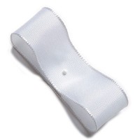 Seidenband mit Drahtkante: 60mm breit / 25m-Rolle, weiß Seidenband mit Drahtkante: 60mm breit / 25m-Rolle, weiß