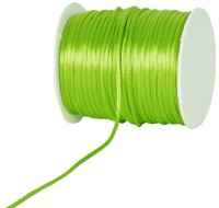 Satinkordel-Seidenkordel: 3mm Ø breit / 100m-Rolle, maigrün Satinkordel-Seidenkordel: 3mm Ø breit / 100m-Rolle, maigrün