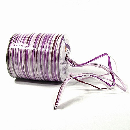 Raffia - Bindebast, rosa-lavendel-weiss - 50m-Rolle