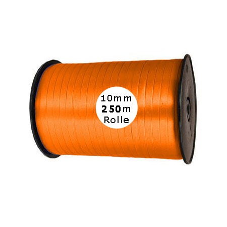 Ringelband: 10mm breit / 250m-Rolle, orange