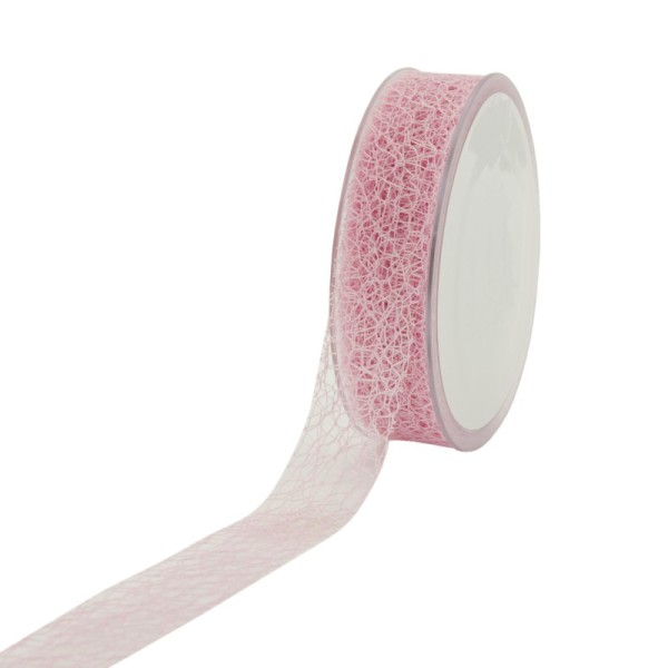 Netzband, rosa: 25mm breit / 20m-Rolle