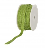 Jute-Flechtband, lindgrün: 12mm breit / 20m-Rolle Jute-Flechtband, lindgrün: 12mm breit / 20m-Rolle