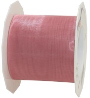 Organzaband-Sheer: 72mm breit / 25m-Rolle, rosa Organzaband-Sheer: 72mm breit / 25m-Rolle, rosa