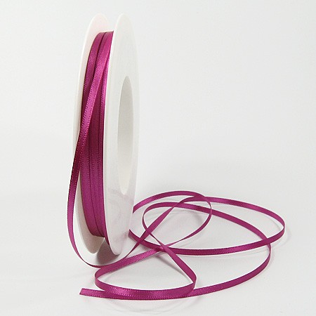 Satinband SINFINITY, pink: 3mm breit / 50m-Rolle, mit feiner Webkante.