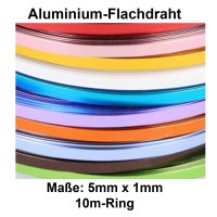 Vorschau: Aluminium-Flachdraht: ca. 5mm x 1mm - 10m-Ring Vorschau: Aluminium-Flachdraht: ca. 5mm x 1mm - 10m-Ring