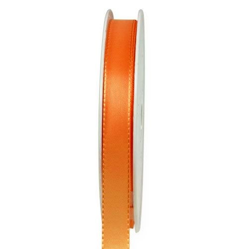 Taftband, orange: 10mm breit / 50-Rolle, mit feiner Webkante