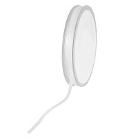 Organzaband: 3mm breit / 50m-Rolle, weiss Organzaband: 3mm breit / 50m-Rolle, weiss