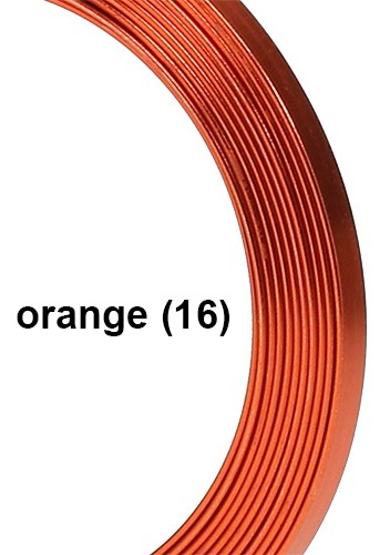 Aluminium-Flachdraht: ca. 5mm x 1mm - 10m-Ring: orange (16)