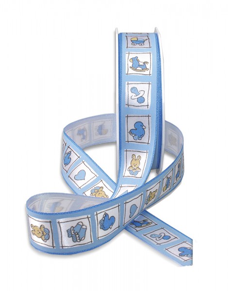 Babyband-NATALE: 25mm breit / 20m-Rolle, hellblau