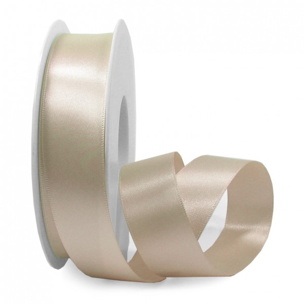 Satinband-SINFINITY, kaschmir-beige: 25mm breit / 25m-Rolle.