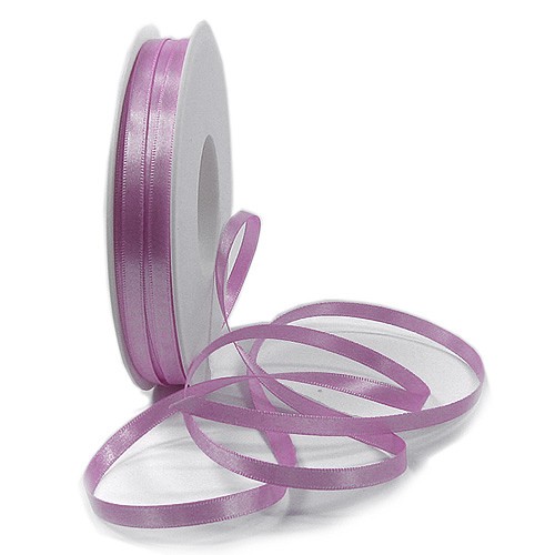 Satinband SINFINITY, orchidee: 6mm breit / 50m-Rolle, mit feiner Webkante.