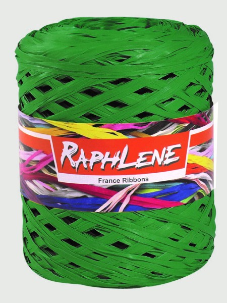 RAPHLENE-RAFFIA-Bast, königsblau-azur: 10mm breit / 200m-Rolle