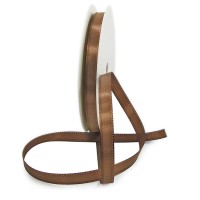 Taftband, kaffeebraun: 10mm breit / 50-Rolle, mit feiner Webkante Taftband, kaffeebraun: 10mm breit / 50-Rolle, mit feiner Webkante
