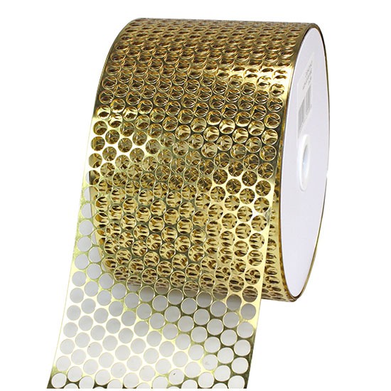 LOCHBAND-Chicago: 80mm breit / 45m-Rolle, gold-metallic