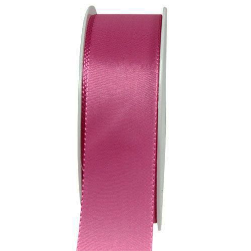 Taftband, pink: 40mm breit / 50m-Rolle, mit feiner Webkante.