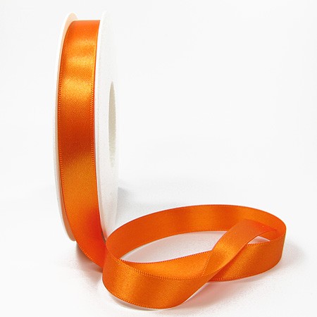 Satinband-SINFINITY: orange, 15mm breit / 25m-Rolle