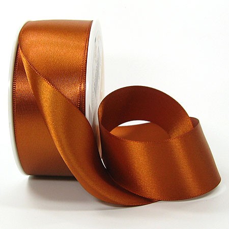 Satinband SINFINITY, mocca: 38mm breit / 25m-Rolle, mit feiner Webkante. 