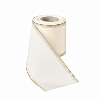 Kranzband Verzugs-Moiré OMBRÉ, creme Kranzband Verzugs-Moiré OMBRÉ, creme