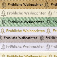 Weihnachtsband in Trendfarben: 15mm oder 25mm Breite, auf 25m-Rollen Weihnachtsband in Trendfarben: 15mm oder 25mm Breite, auf 25m-Rollen