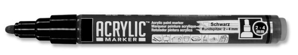 ACRYLIC-Marker-Stift, schwarz:2-4mm dick