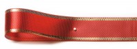 Vorschau: Satinband-EASY, rot-gold: 10mm breit / 25m-Rolle, mit Lurex-Gold-Kante. Vorschau: Satinband-EASY, rot-gold: 10mm breit / 25m-Rolle, mit Lurex-Gold-Kante.