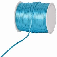 Satinkordel-Seidenkordel: 3mm Ø breit / 100m-Rolle, dunkeltürkis Satinkordel-Seidenkordel: 3mm Ø breit / 100m-Rolle, dunkeltürkis