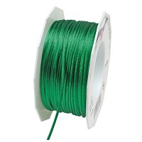 Satinkordel-RHEIN, apfelgrün: 3 mm breit - 50-Meter-Rolle Satinkordel-RHEIN, apfelgrün: 3 mm breit - 50-Meter-Rolle