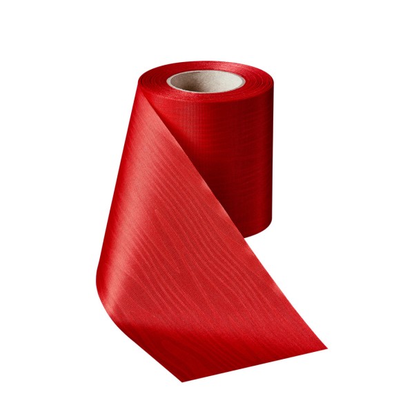 Kranzband Verzugs-Moiré UNI-Webkante, rot