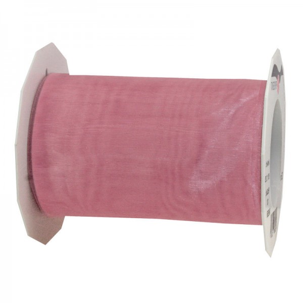 Organzaband-Sheer: 112mm breit / 25m-Rolle, rosa.