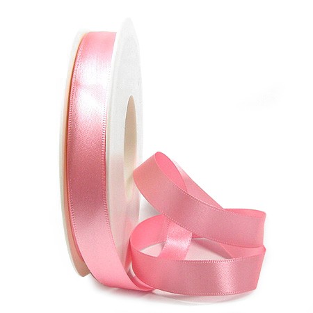 Satinband SINFINITY, rosa: 15mm breit / 25m-Rolle, mit feiner Webkante.