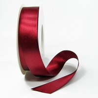 Satinband-SINFINITY, weinrot: 25mm breit / 25m-Rolle, mit feiner Webkante Satinband-SINFINITY, weinrot: 25mm breit / 25m-Rolle, mit feiner Webkante